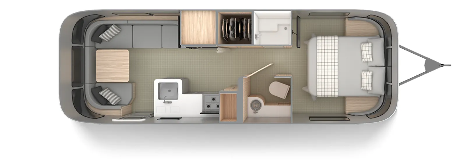 Airstream Globetrotter 27FB floor plan