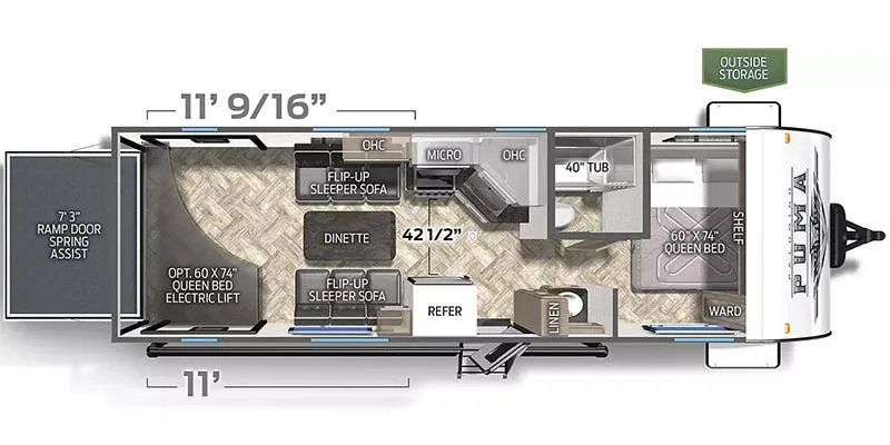 Palomino Puma Unleashed 25TH floor plan