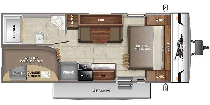 2020 Jayco Jay Flight SLX 8 224BH - Floor plan