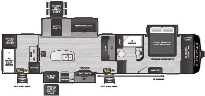 Keystone Cougar 357UMR floor plan