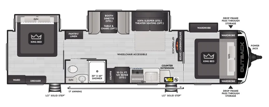 Keystone Outback 343DB floor plan