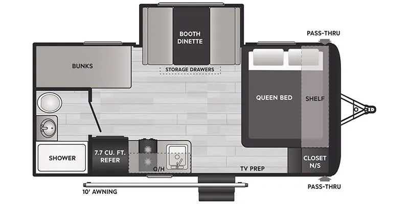 2024 Keystone Hideout Sport 176BH floor plan