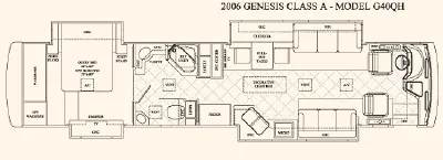 2006 King of the Road Genesis 40QH - Floor plan