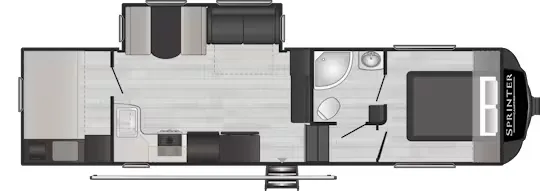 Keystone Sprinter 29BH floor plan