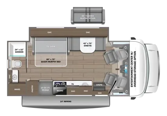 Entegra Coach Qwest SE 24R CANADA floor plan