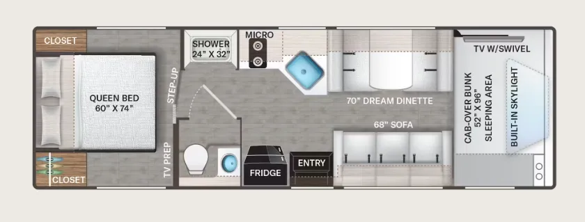 Thor Motor Coach Freedom Eddie Bauer 28ED floor plan