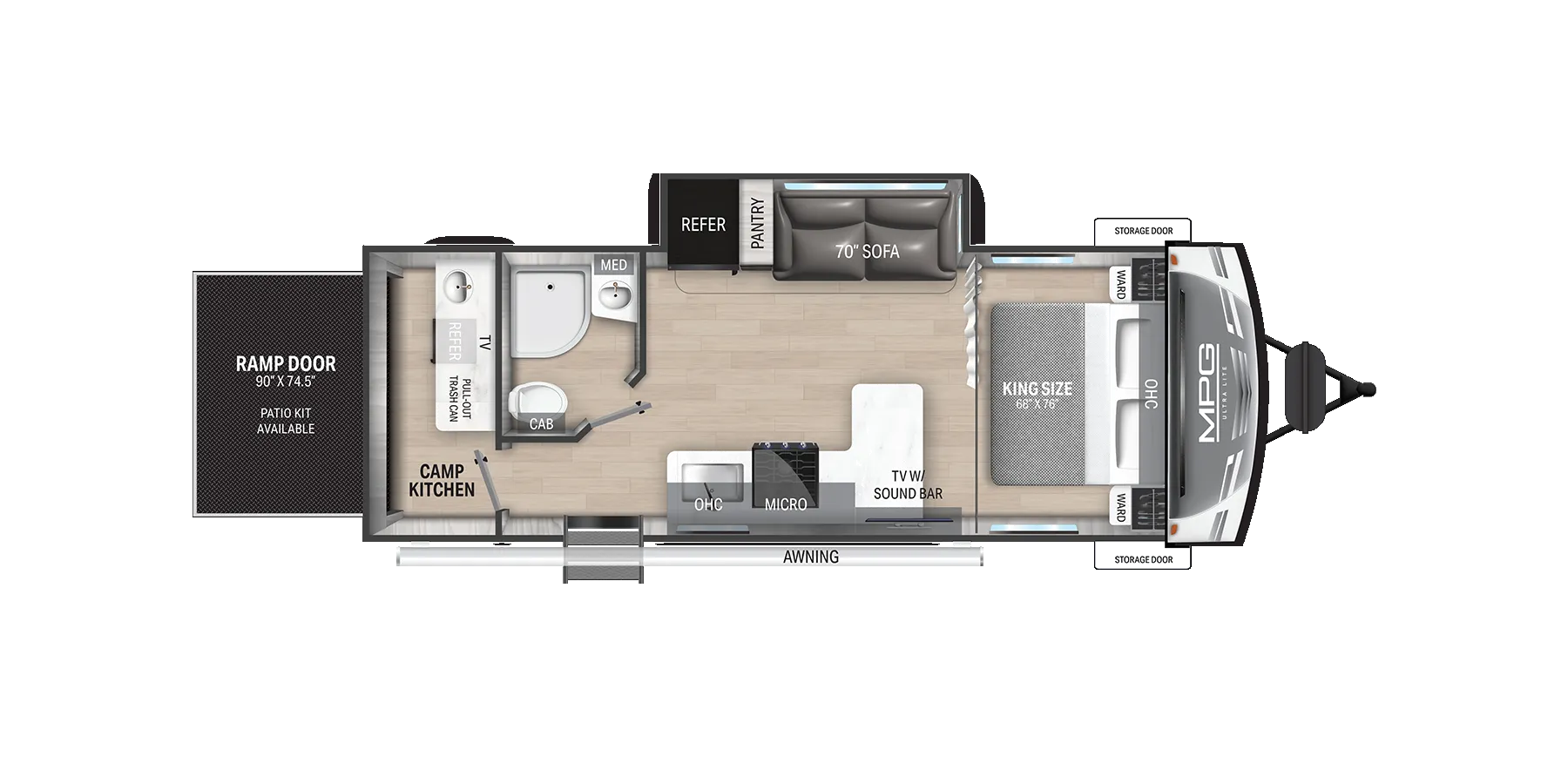 2025 Cruiser RV MPG 2400PD - Floor plan