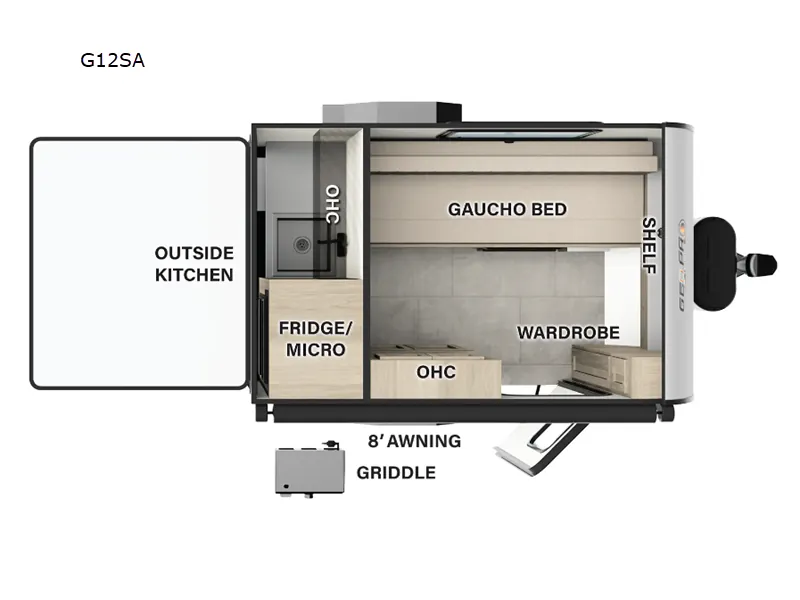 2025 Forest River Rockwood Geo Pro G12SA - Floor plan