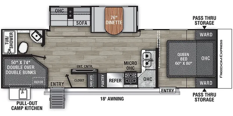 Coachmen Freedom Express Select 28.7SE floor plan