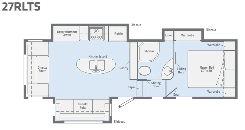 Winnebago Minnie Plus 27RLTS floor plan
