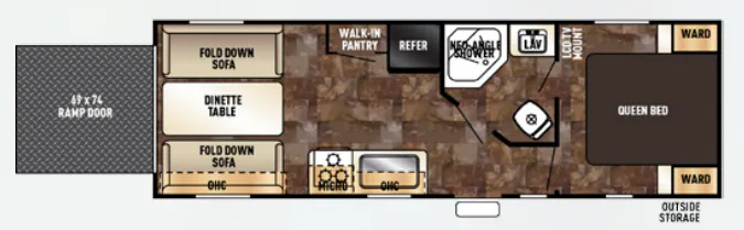 Forest River Cherokee Grey Wolf 22RR floor plan