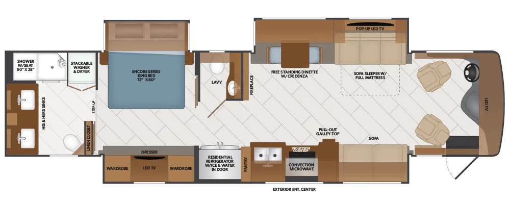 Fleetwood Discovery 38W floor plan