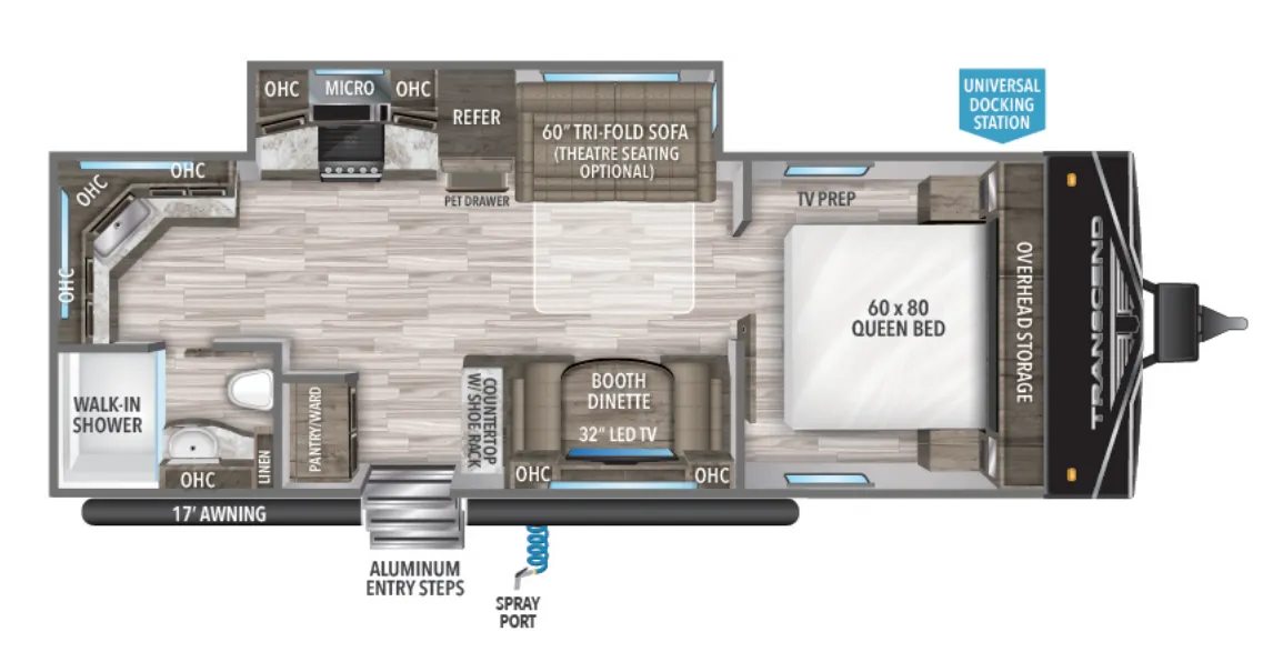 Grand Design Transcend Xplor 240ML floor plan