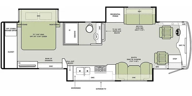 2025 Tiffin Allegro Breeze 33 BR floor plan