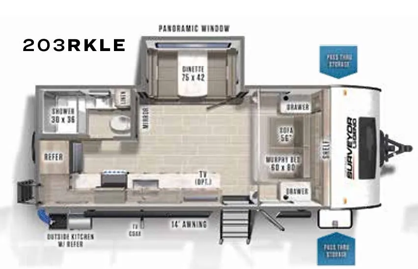 Forest River Surveyor Legend 203RKLE floor plan