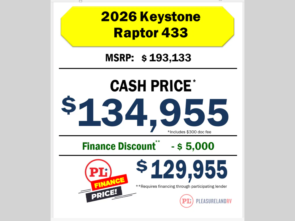 2026 Keystone Raptor 433, Photos photo 3