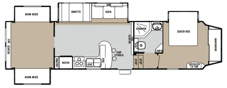 Forest River Cedar Creek Silverback 36WQB floor plan