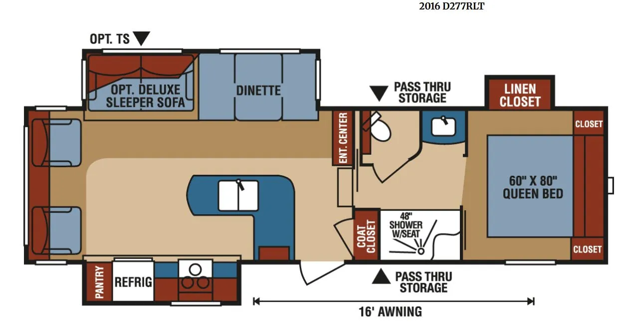 K-Z Durango 1500 D277RLT floor plan
