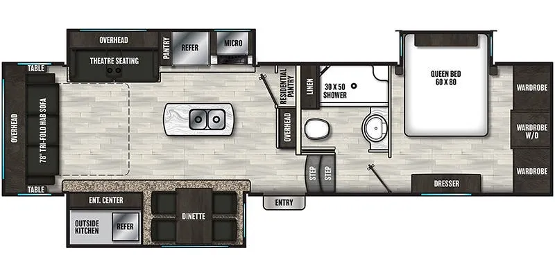 Shasta Phoenix 298RLS floor plan