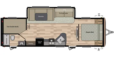 2017 Keystone Springdale 282BH - Floor plan
