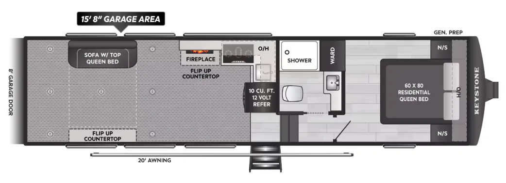 Keystone Fuzion Impact 321LT floor plan