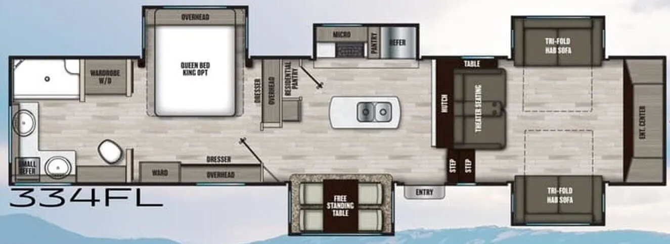 Coachmen Chaparral 334FL floor plan