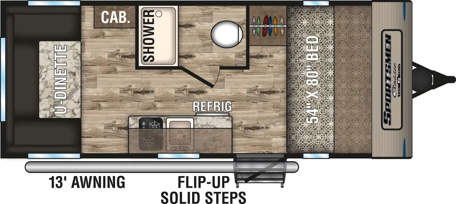 K-Z Sportsmen Classic 170RD floor plan