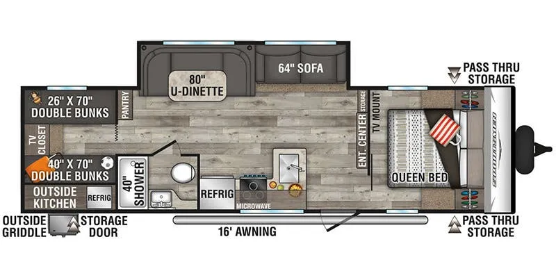 K-Z Sportsmen SE 301BHKSE floor plan