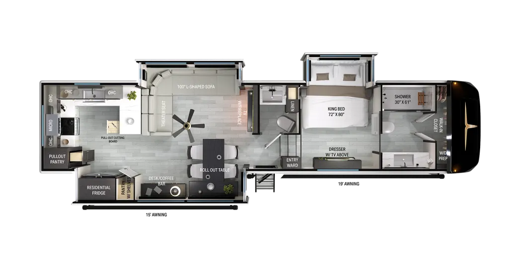 2026 Heartland Bighorn 39RK floor plan