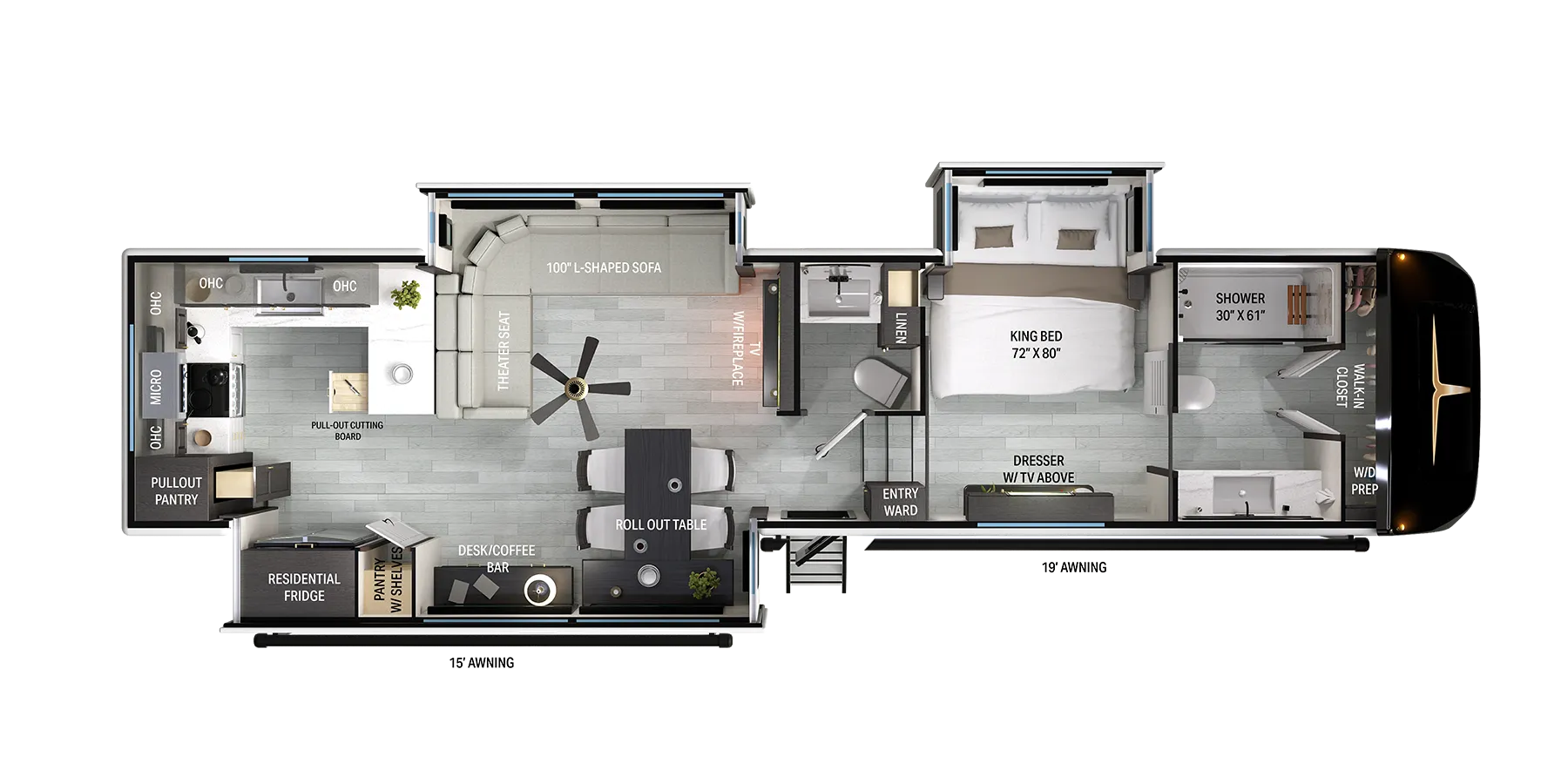 2026 Heartland Bighorn 39RK - Floor plan