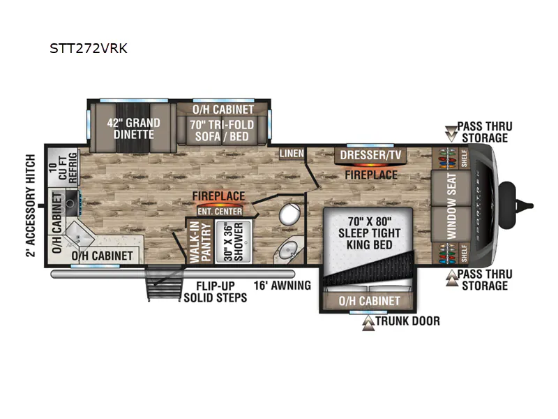 2023 Venture RV SportTrek Touring Edition STT272VRK — Floor plan