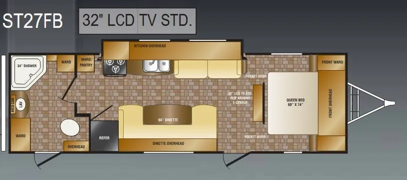 CrossRoads Sunset Trail Lite Weight ST27FB floor plan
