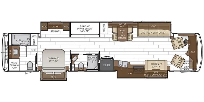 Newmar Dutch Star 4310 floor plan