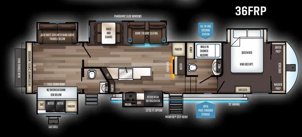 2020 Forest River Sabre Cobalt 36FRP floor plan