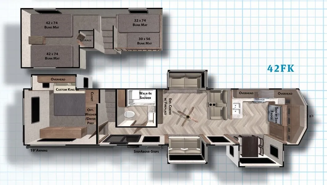 2021 Forest River Salem Grand Villa 42FK - Floor plan