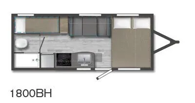 Winnebago Micro Minnie 1800BH floor plan