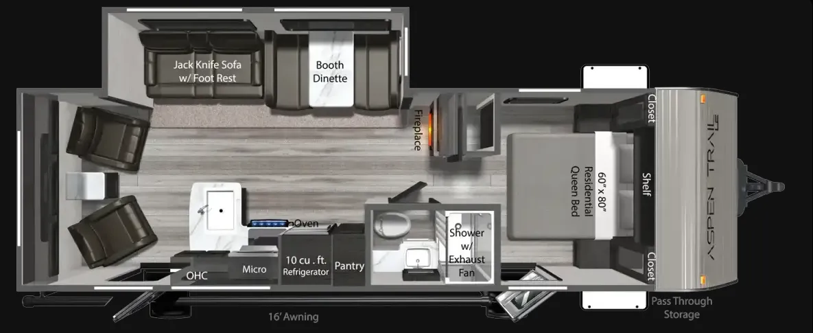 2025 Dutchmen Aspen Trail LE 26RL - Floor plan