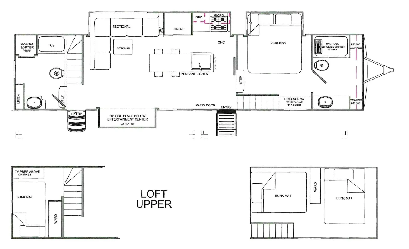 2027 Sierra 411DBDL - Floor plan