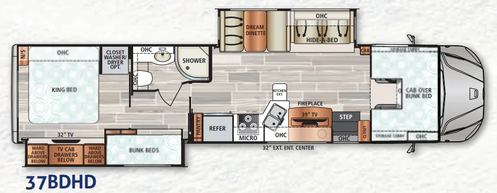 Dynamax Corp Force HD 37BD HD floor plan