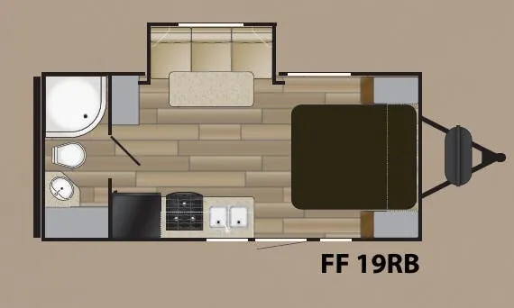 Cruiser RV Fun Finder Xtreme Lite 19RB floor plan