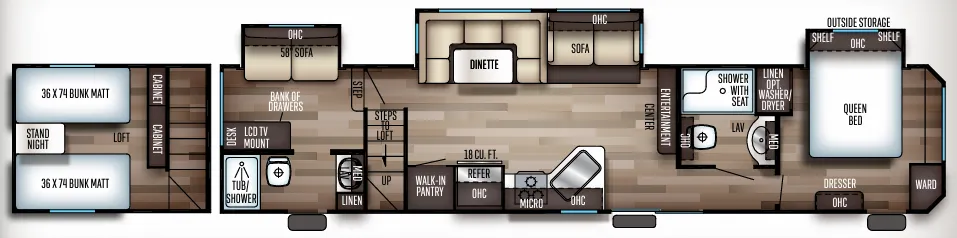 Forest River Cherokee 39CA floor plan