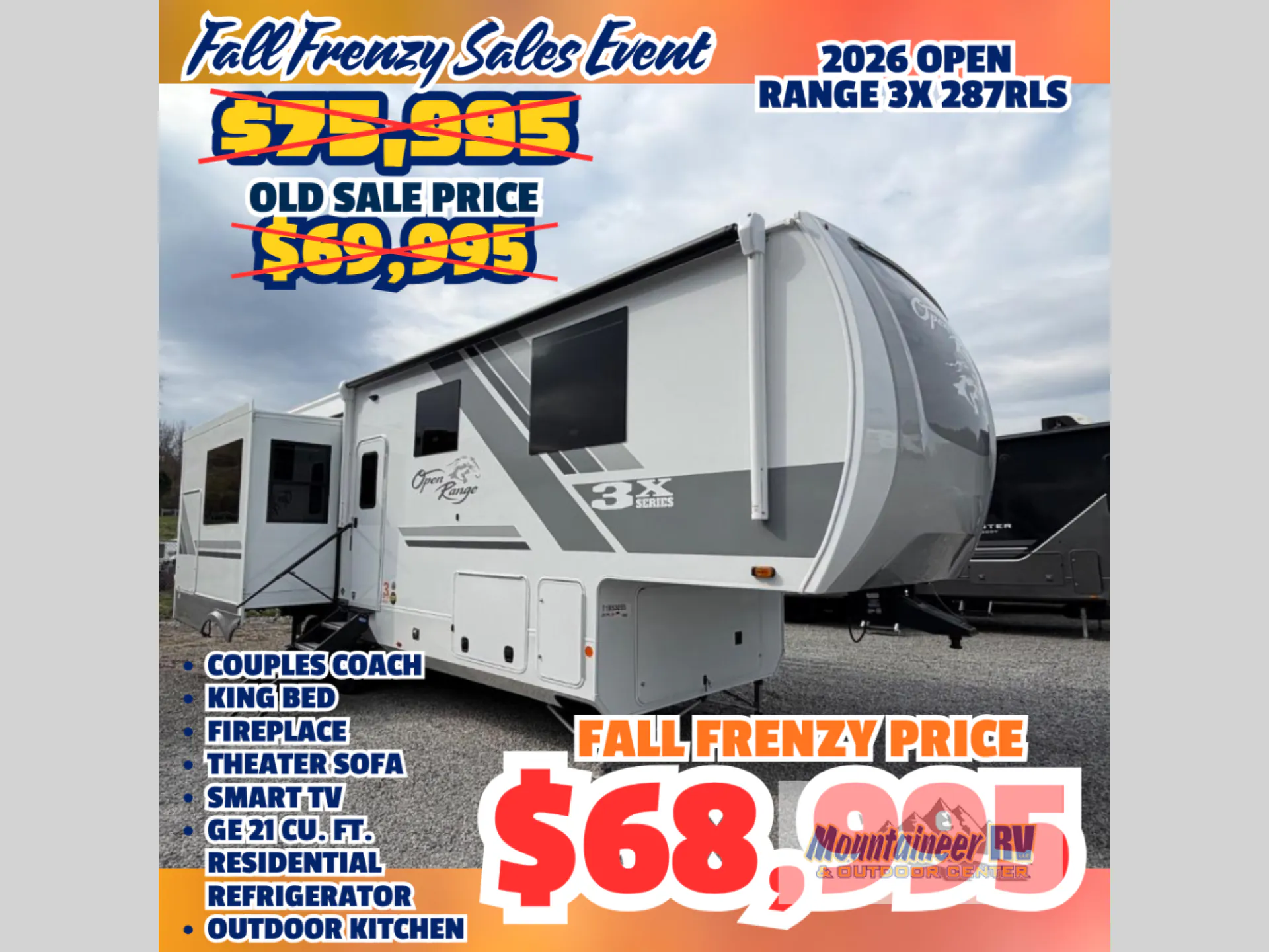 2026 Open Range RV 3X 287RLS
