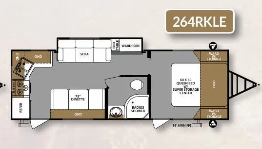 Forest River Surveyor 264RKLE floor plan