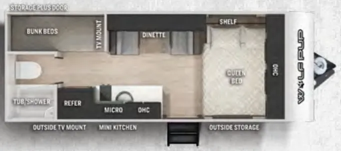 2022 Forest River Cherokee Wolf Pup 16BHS - Floor plan