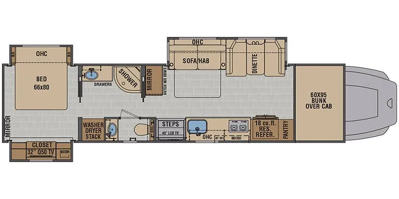 Renegade RV Classic 41CMB floor plan