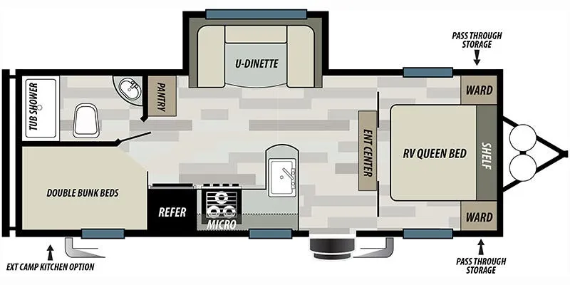 Forest River Wildwood X-Lite 241BHXL floor plan