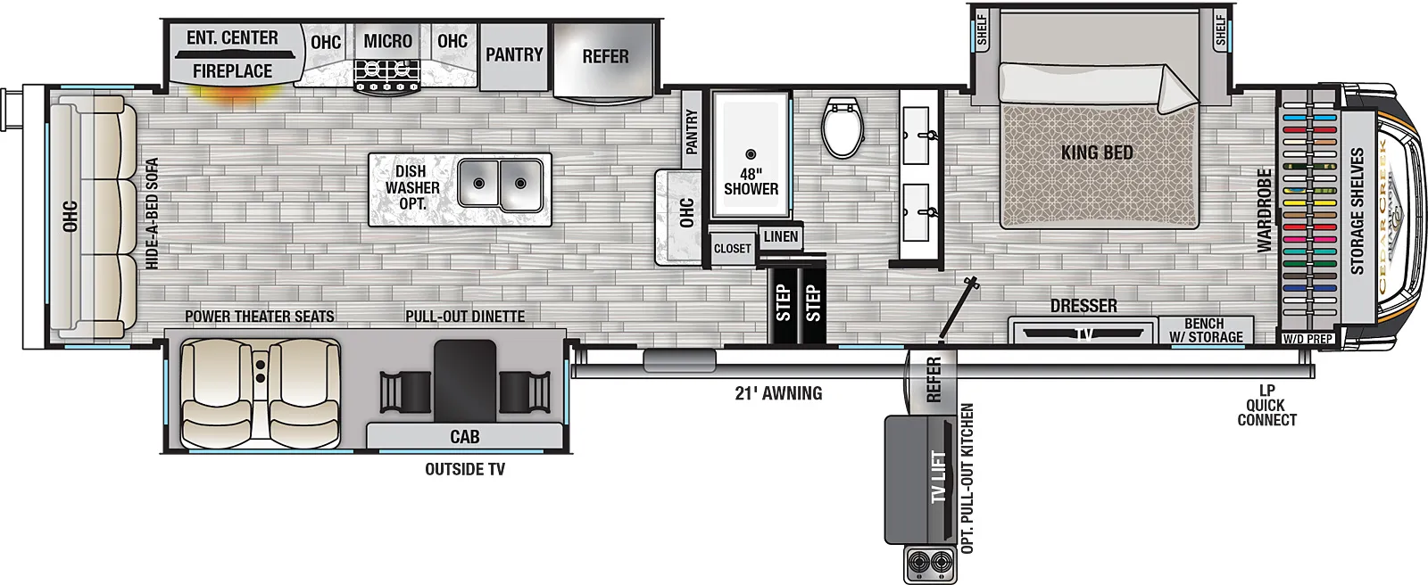 2020 Forest River Cedar Creek Champagne Edition 38EL - Floor plan