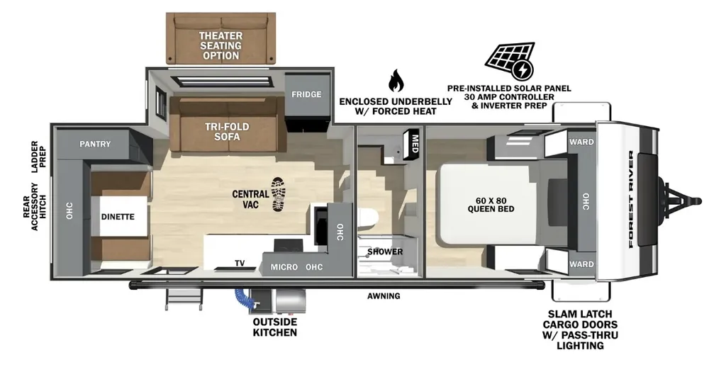 2026 Forest River IBEX 25RLSS floor plan