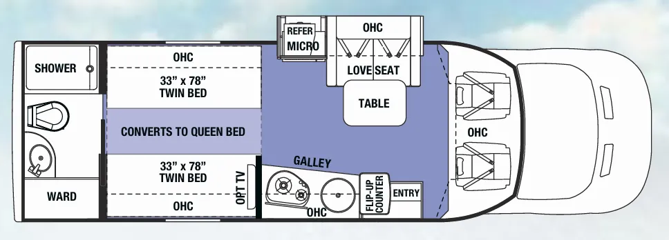 Forest River Sunseeker TS TS2370 floor plan