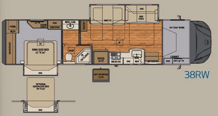 Renegade RV Valencia 38RW floor plan